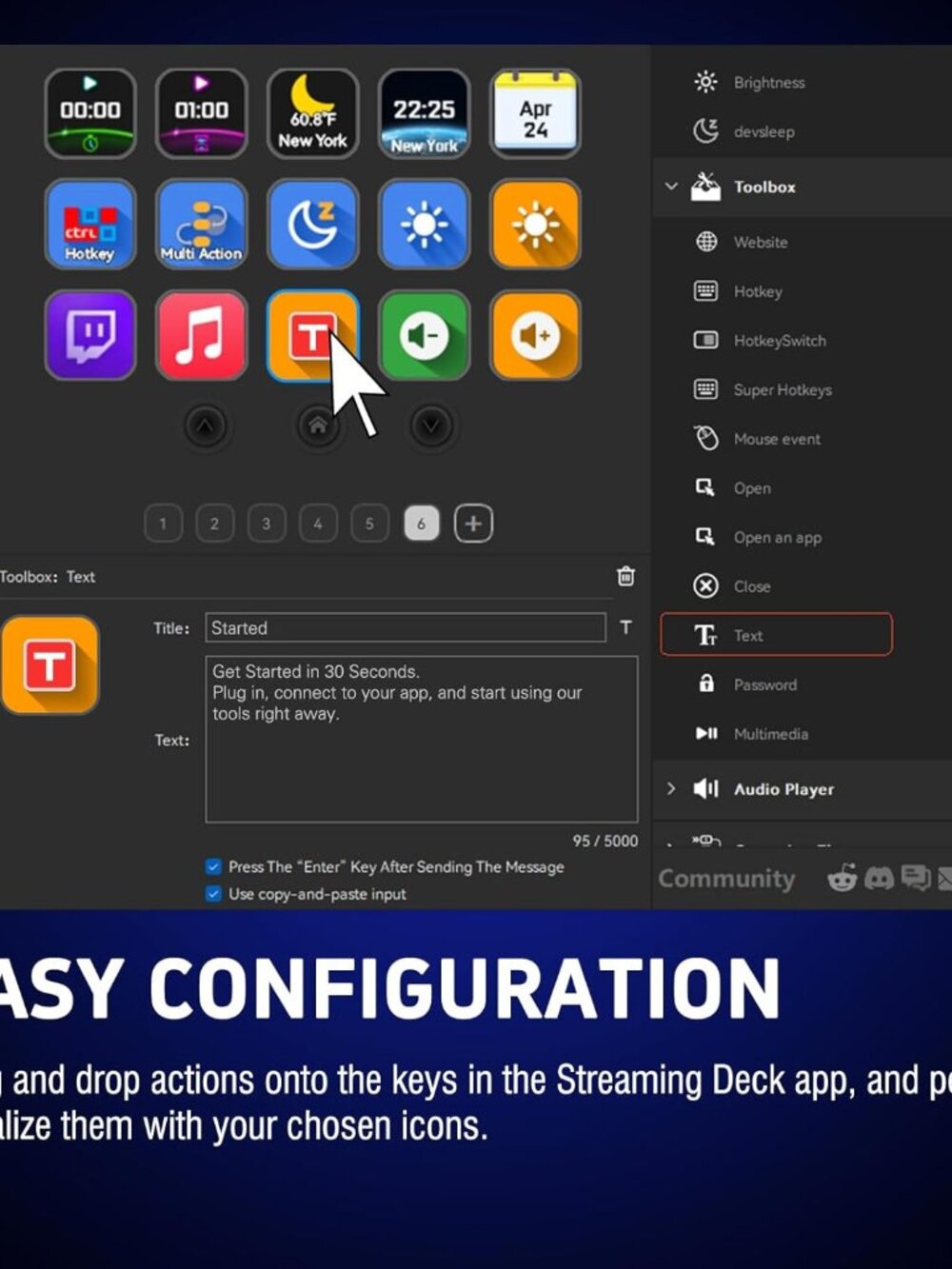 Macro Keypad, Stream Controller Deck Gaming Streaming Shortcut Keyboard, 18 Prog - Picture 9 of 9
